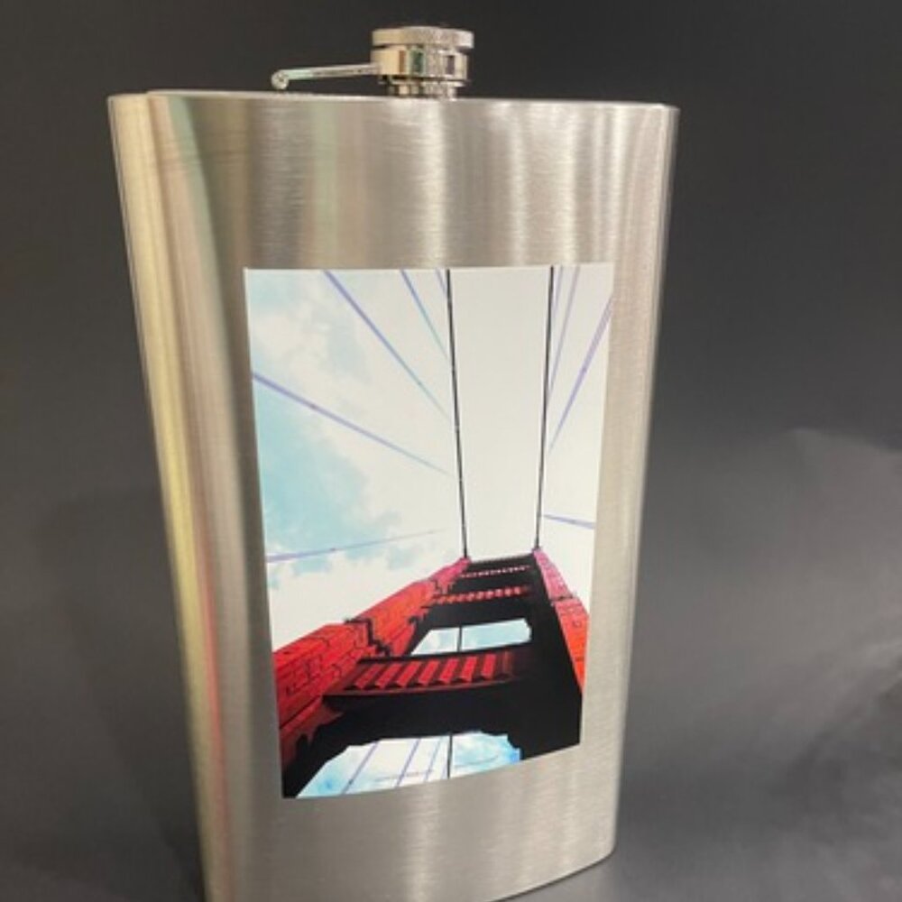 JUMBO 64 oz Stainless Steel Flask with Bridge Design